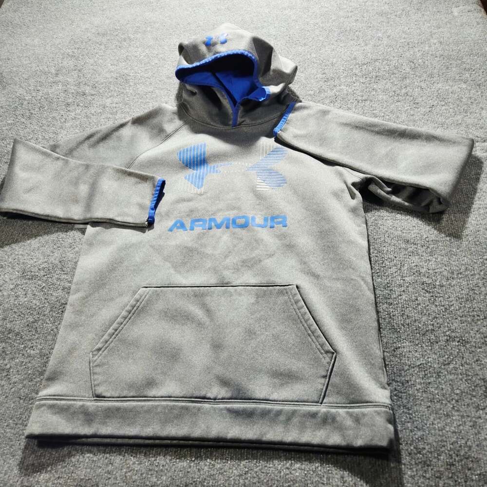 Under Armour Armour Fleece Storm Highlight Hoodie Gray Youth XL